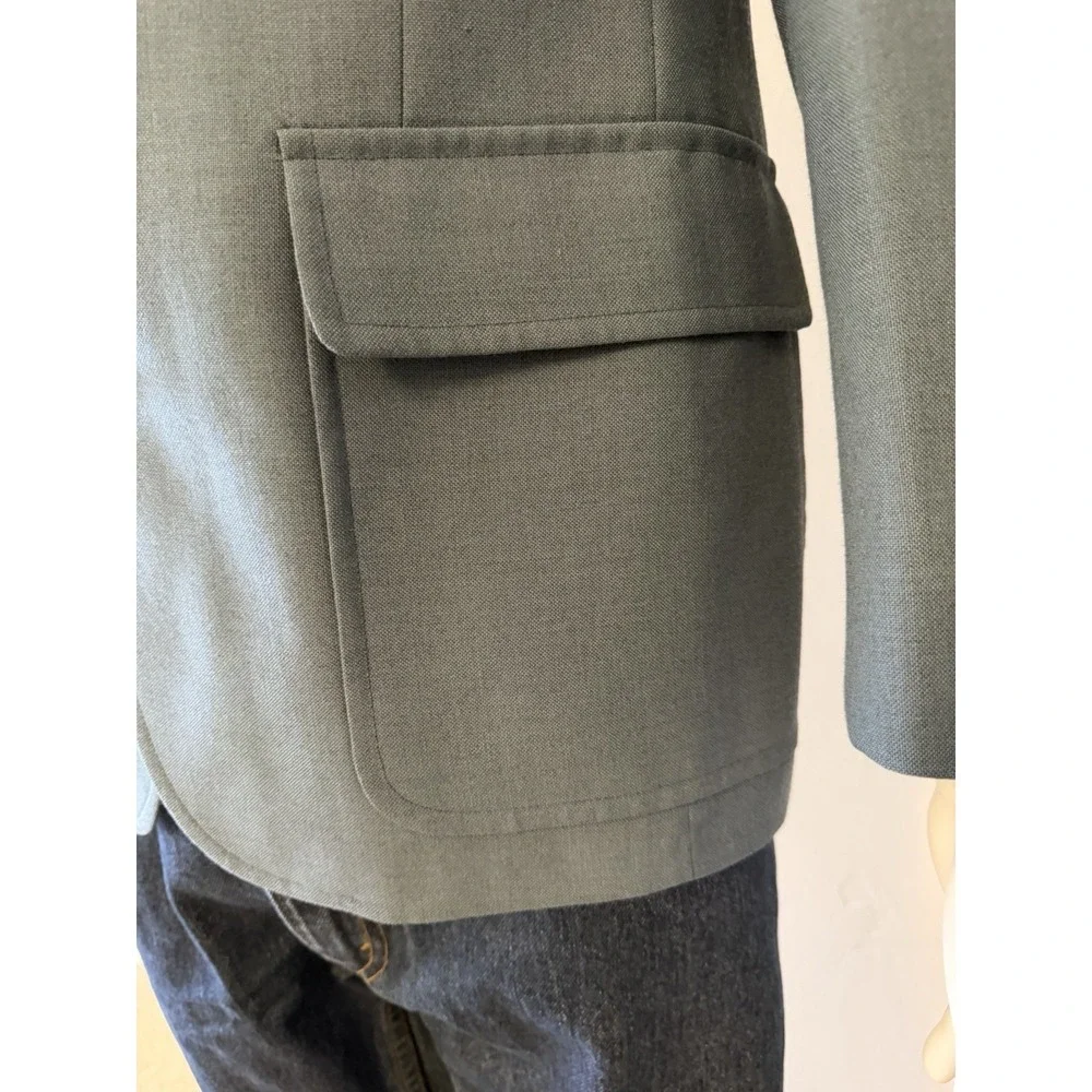 Palm Beach Men's Blue Blazer Two-Button Single Vent Notch Lapel Inner Pockets  M